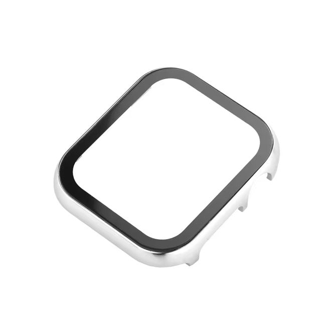 APPLE WATCH CASE COVER WITH TEMPERED FILM - SILVER