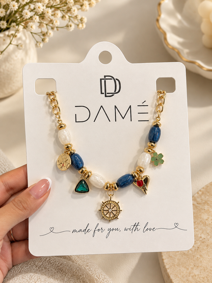 Sapphire Voyage Charm Necklace