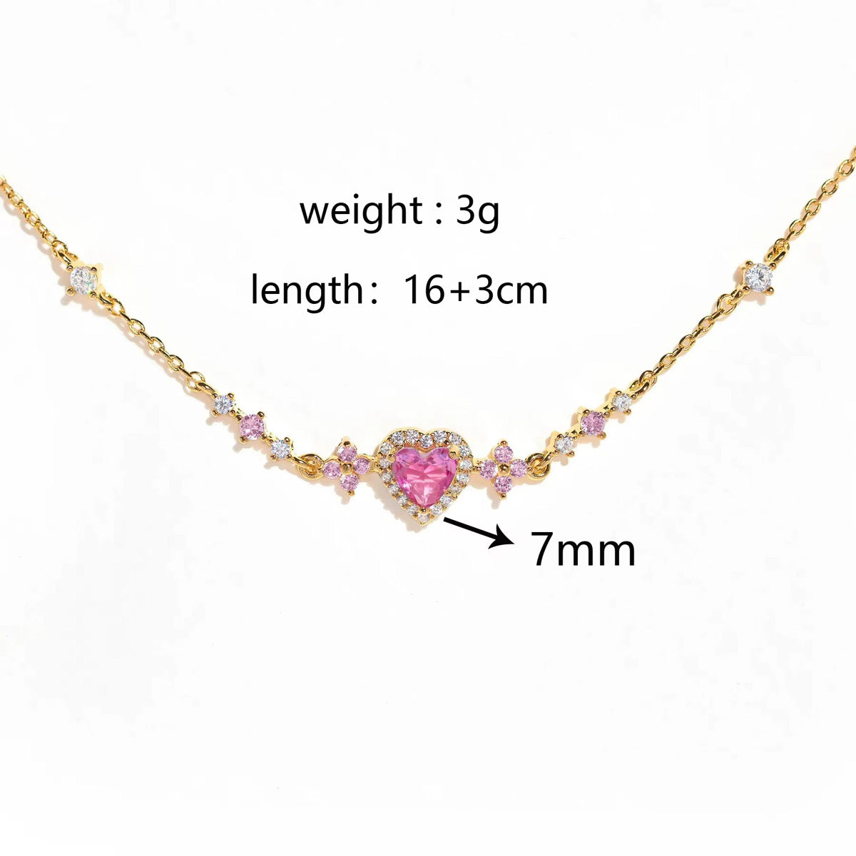 Pink Heart Mini Bracelet